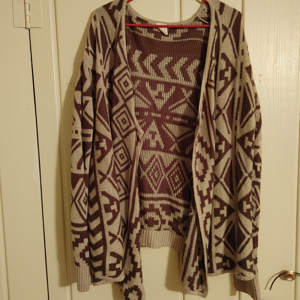 Tribal Print Cardigan